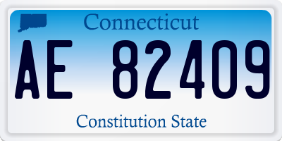 CT license plate AE82409