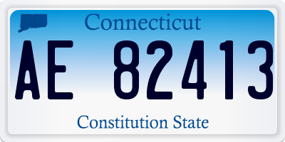 CT license plate AE82413