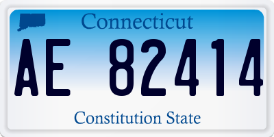 CT license plate AE82414