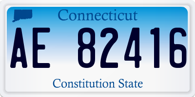 CT license plate AE82416