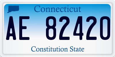 CT license plate AE82420