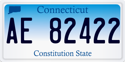 CT license plate AE82422