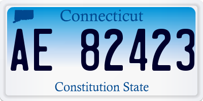 CT license plate AE82423