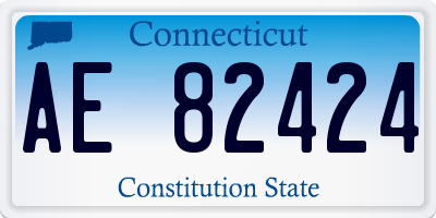 CT license plate AE82424