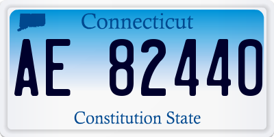CT license plate AE82440