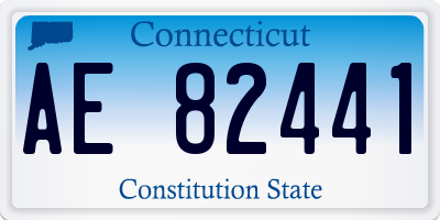 CT license plate AE82441
