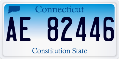 CT license plate AE82446