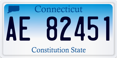 CT license plate AE82451