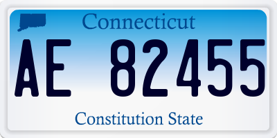CT license plate AE82455