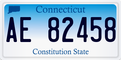 CT license plate AE82458