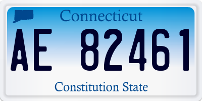 CT license plate AE82461
