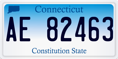 CT license plate AE82463