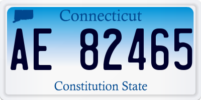 CT license plate AE82465