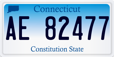 CT license plate AE82477