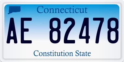 CT license plate AE82478