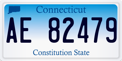 CT license plate AE82479