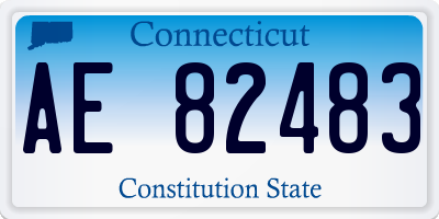 CT license plate AE82483