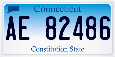 CT license plate AE82486