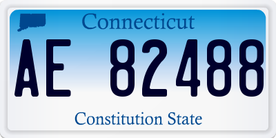 CT license plate AE82488