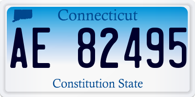 CT license plate AE82495