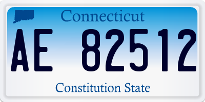 CT license plate AE82512