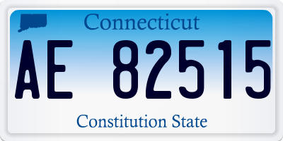 CT license plate AE82515