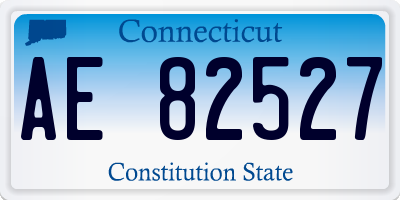 CT license plate AE82527