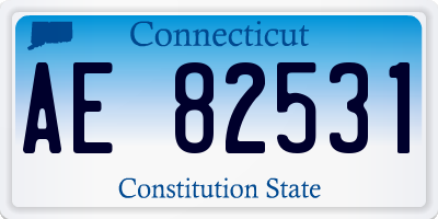 CT license plate AE82531