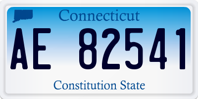 CT license plate AE82541