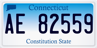 CT license plate AE82559
