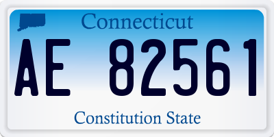 CT license plate AE82561