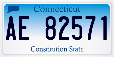 CT license plate AE82571