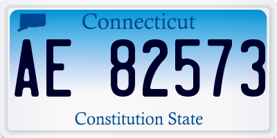CT license plate AE82573