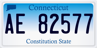 CT license plate AE82577