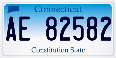 CT license plate AE82582