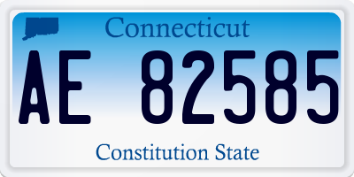 CT license plate AE82585