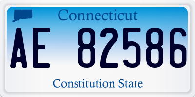 CT license plate AE82586
