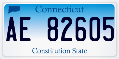 CT license plate AE82605