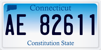 CT license plate AE82611