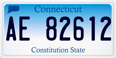 CT license plate AE82612