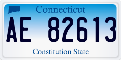 CT license plate AE82613