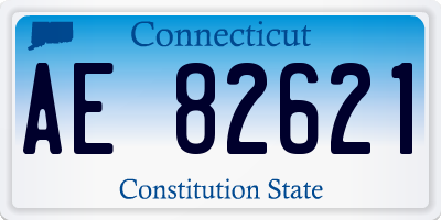 CT license plate AE82621