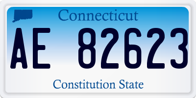 CT license plate AE82623
