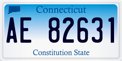 CT license plate AE82631