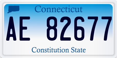 CT license plate AE82677