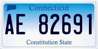 CT license plate AE82691