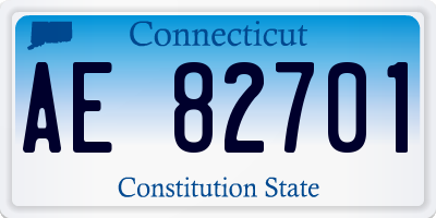 CT license plate AE82701