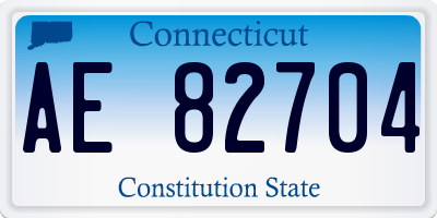 CT license plate AE82704