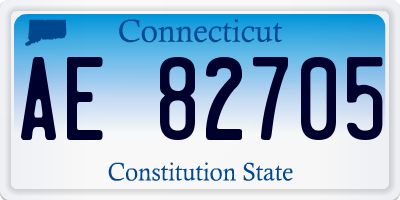 CT license plate AE82705