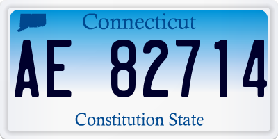 CT license plate AE82714